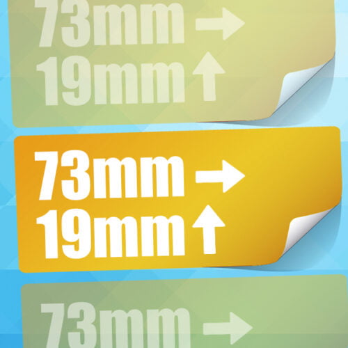 73mm X 19mm Labels