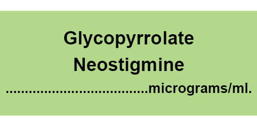 Glycopyrrolate Neostigmine