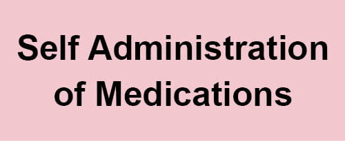 Self Administration of Medication
