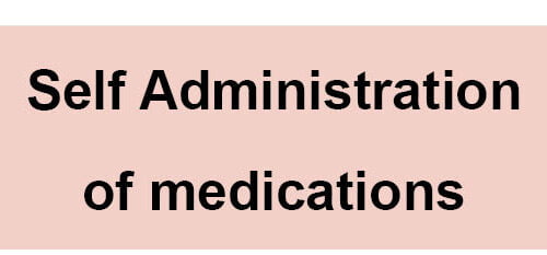 Self Administration of medications