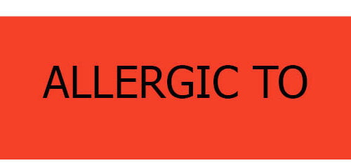 Allergic to