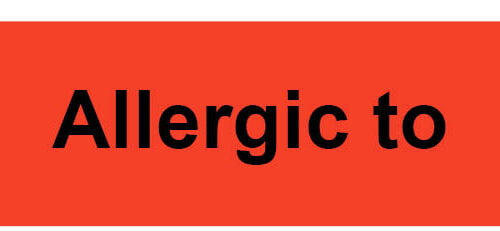 Allergic to