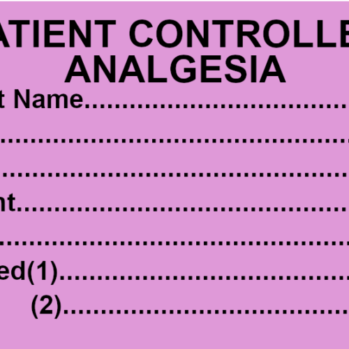 Patient Controlled Analgesia