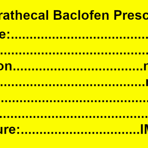Intrathecal Baclofen