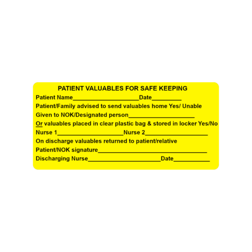 Patient Valuables