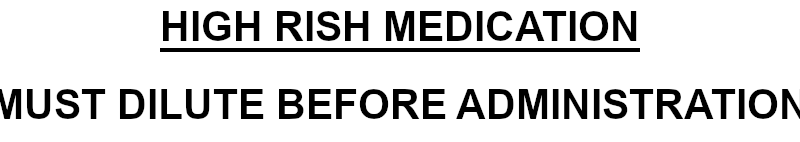 High Risk Medication