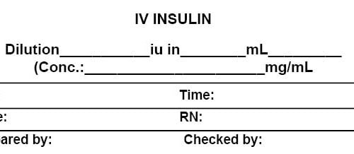 IV Insulin
