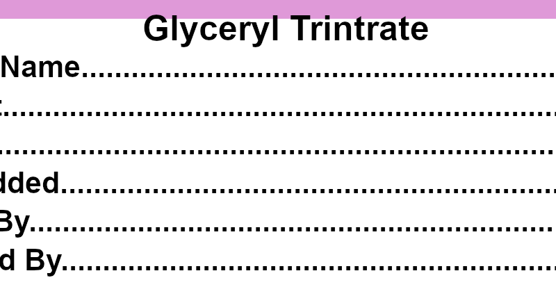 Glyceryl Trintrate