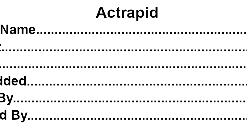 Actrapid
